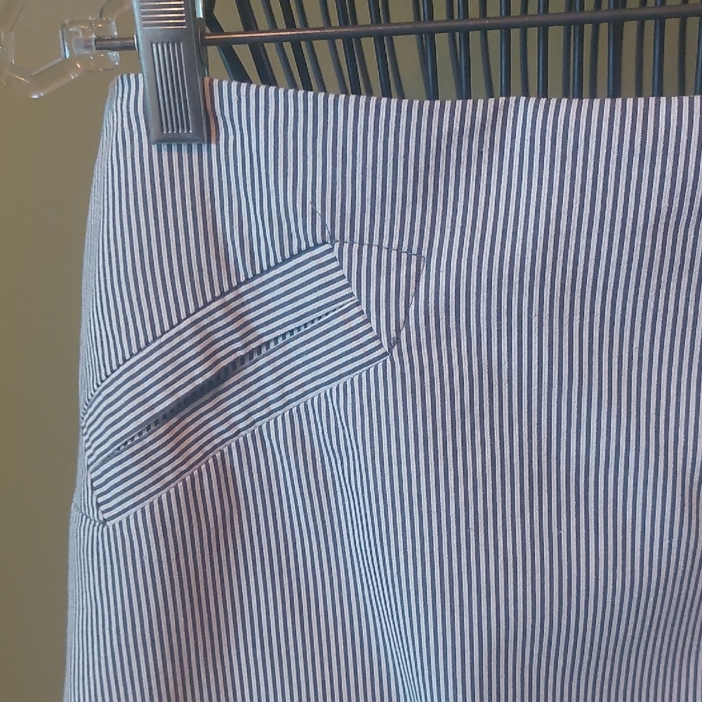 Grace Black and White Striped Pencil Skirt